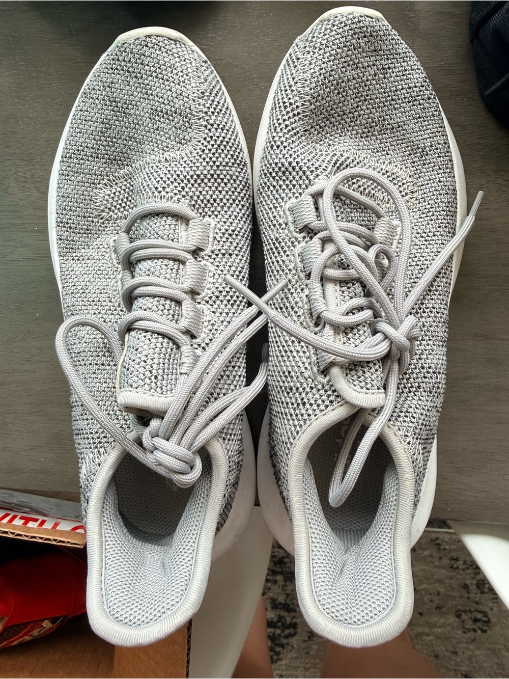 adidas Light Gray Knit Sneakers
